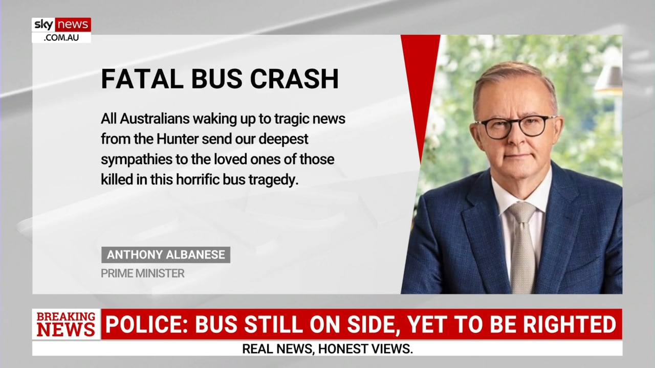 PM releases statement following horrific bus crash in NSW Hunter region