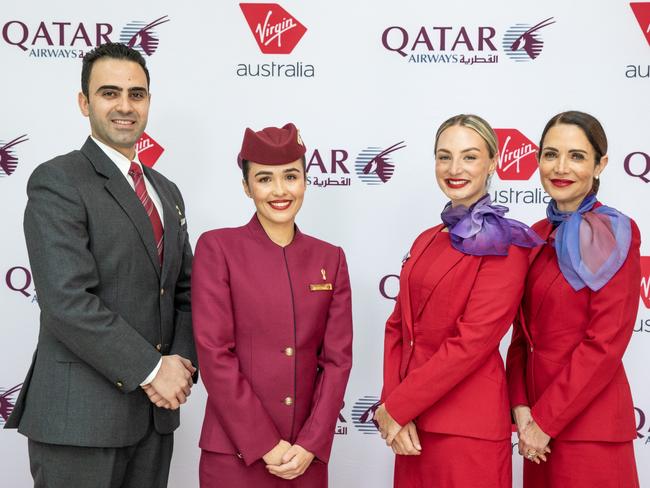 QATAR AIRWAYS AND VIRGIN AUSTRALIA CELEBRATE NEW STRATEGIC PARTNERSHIP AT BRISBANE AIRPORT LAUNCH EVENTPhoto - suppliedEscape 18 Sept 2022doc holiday