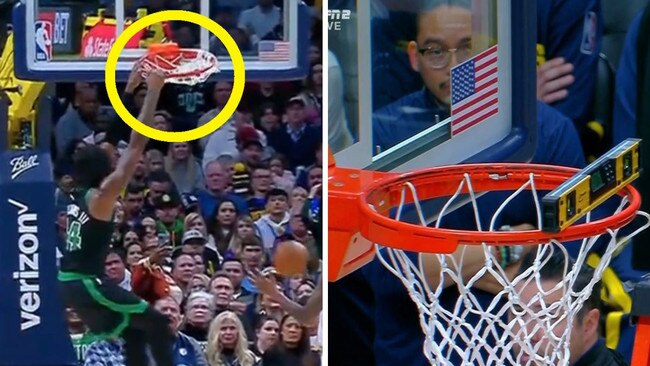 Robert Williams broke the hoop.