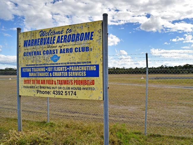 Warnervale Aerodrome sign at Warnervale Airport.