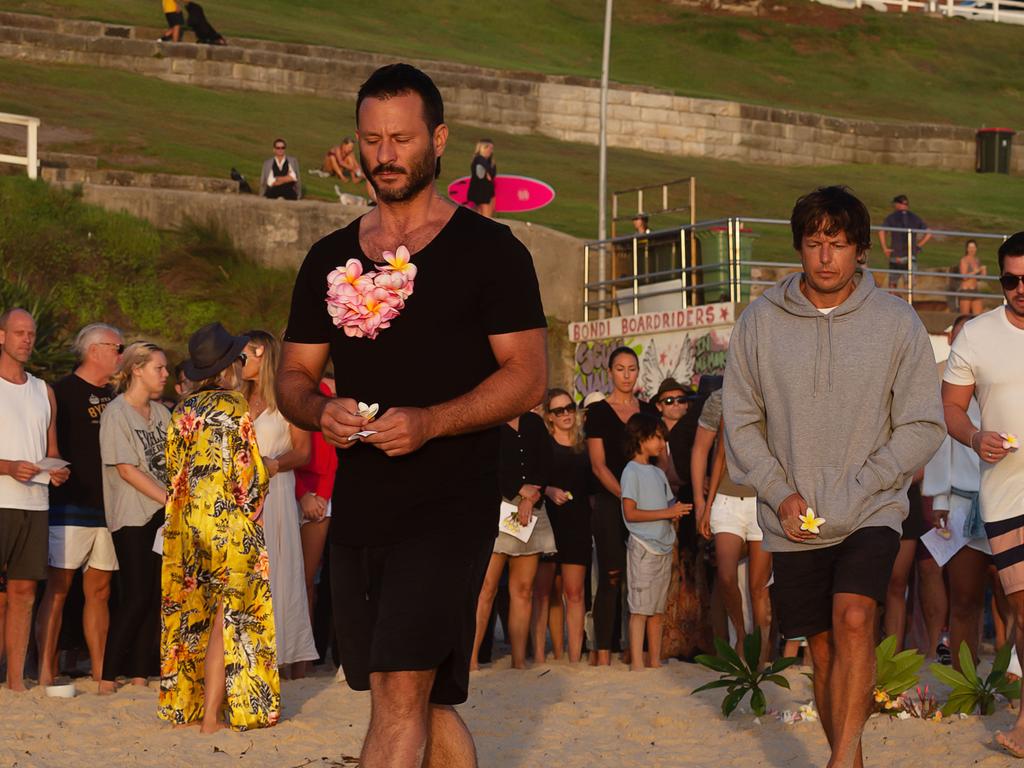 Danny Goldberg stockbroker &amp; former husband of Annalise Braakensiek pictured attending Annalise Braakensiek Memorial held at Bondi Beach around 6am Wednesday January 16 Image Picture: Monique Harmer