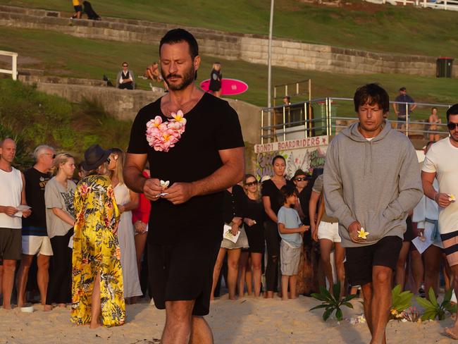 Danny Goldberg stockbroker & former husband of Annalise Braakensiek pictured attending Annalise Braakensiek Memorial held at Bondi Beach around 6am Wednesday January 16 Image Picture: Monique Harmer