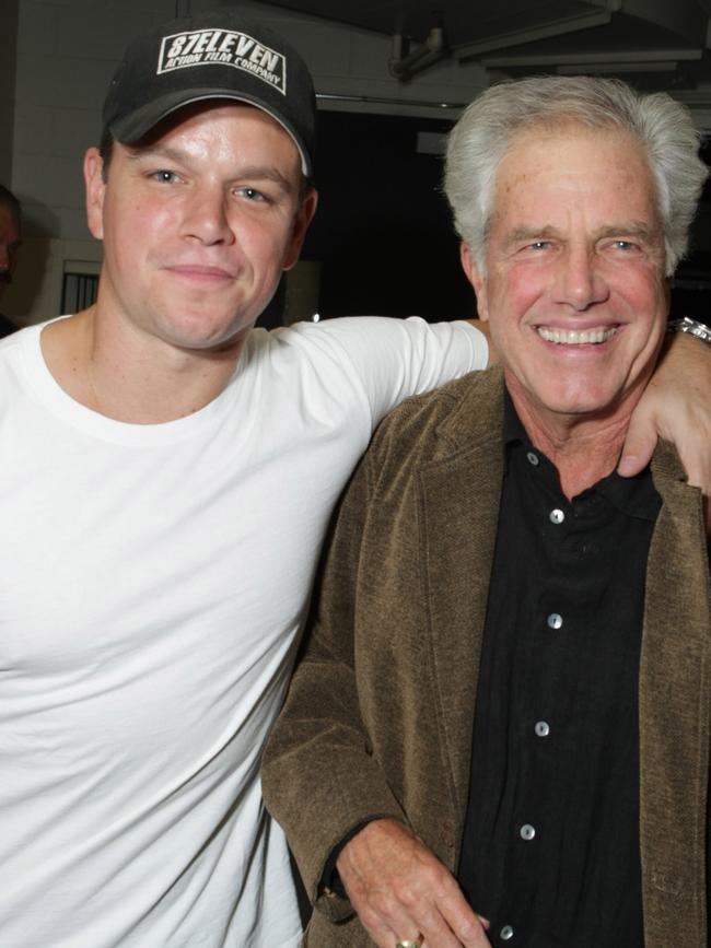 Matt Damon and his father Kent Damon, who died in 2017. Picture: Eric Charbonneau/Wireimage