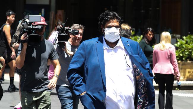 Srinivas Naidu Chamakuri appears at Downing Court in Sydney a part of a trio accused of an elaborate fraud scheme that allegedly tried to cheat National Australia Bank out of more than $21 million through fake bank vouchers. Sydney. Picture: NewsWire/ Gaye Gerard