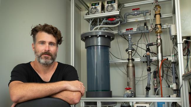 QUT Research Associate Dominic Alexander in the QUT Banyo Pilot Plant. Picture supplied: Anthony Weate