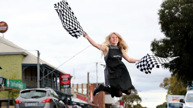 Hayley Smedley,owner of Zavesti Hair and Body, at Tailem Bend. Picture: Tait Schmaal