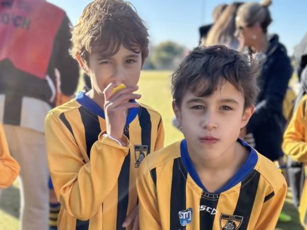 There are lots of junior footy games to get to in the Judd house on weekends. Picture: Instagram