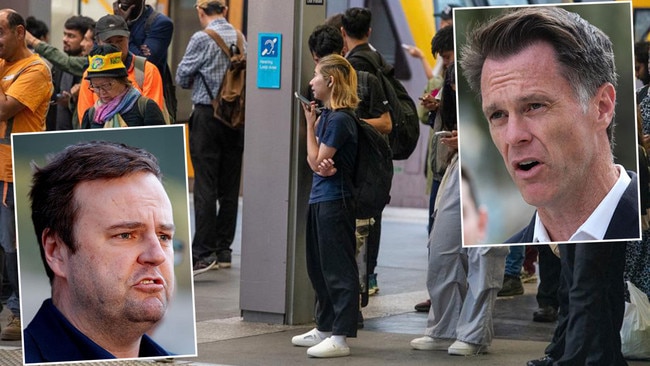 Rail unions boss Toby Warnes, left, and NSW Premier Chris Minns, right. Pictures: News Corp