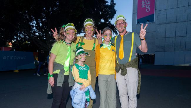 Fans ahead of the World Cup Matilda's v Sweden match at Suncorp Stadium. Photo - Stephen Archer