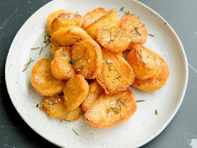 Duck-fat roast potatoes.