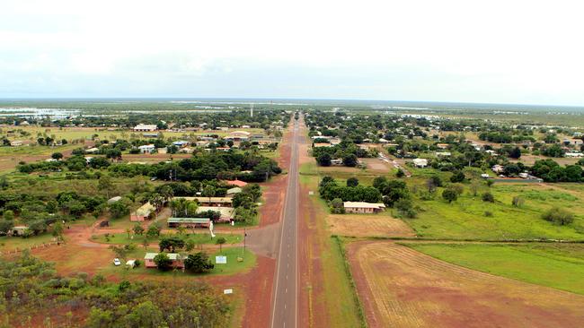 An aerial pic of Normanton. Pic Mark Cranitch