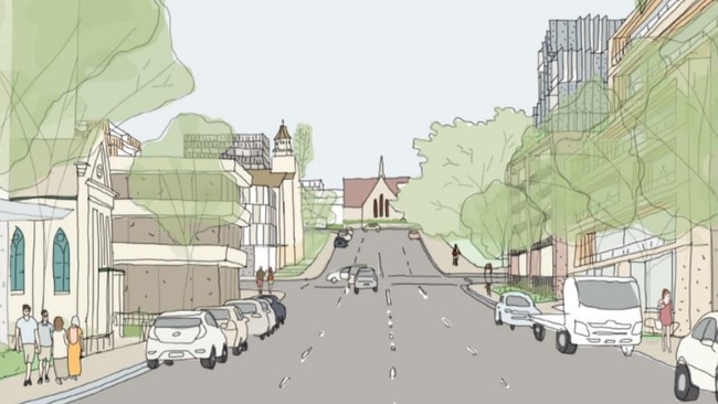 The new plans would protected the “historic spine” of the city. Picture: Wollongong City Council.