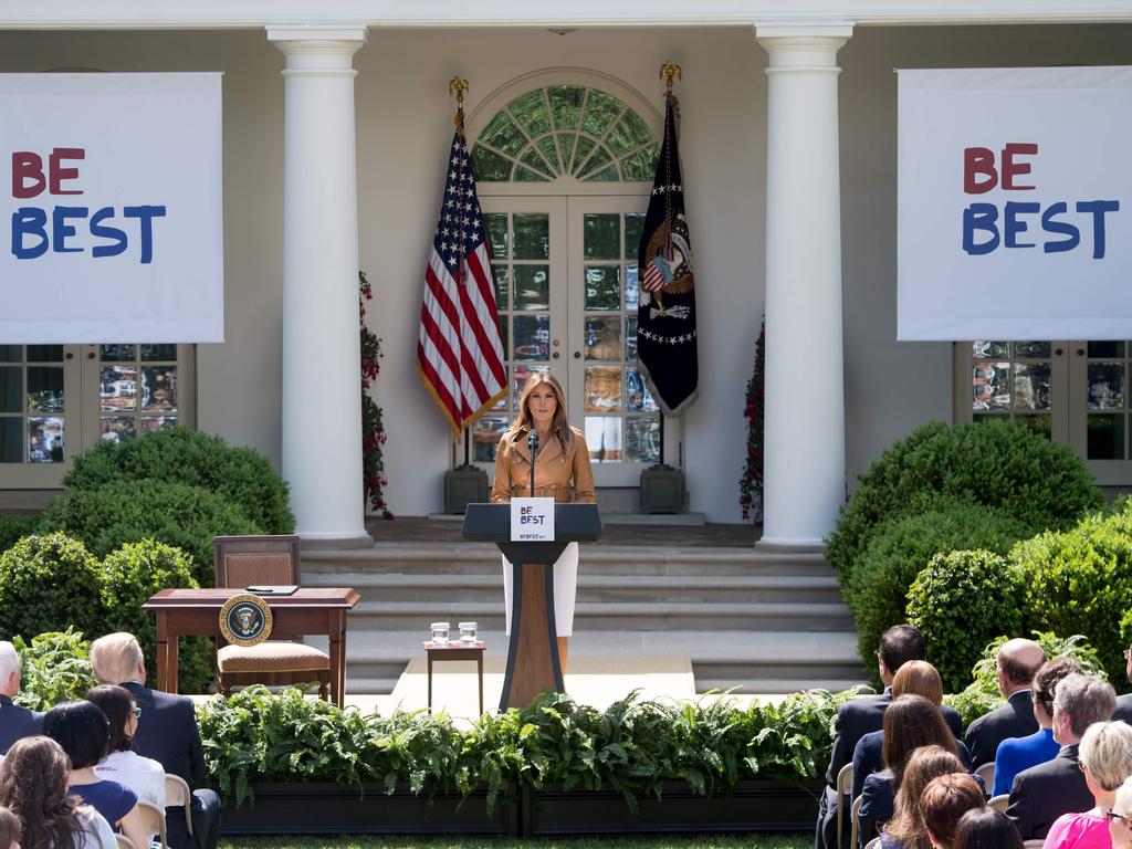 US first lady Melania Trump announces her 