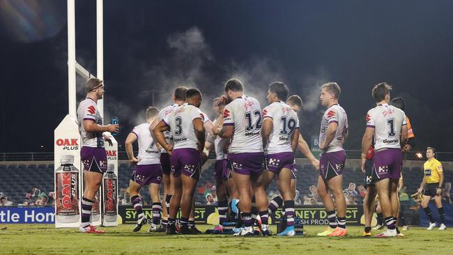 The Melbourne Storm will relocate to Sydney due to the new outbreaks in Victoria. Picture: Brett Costello