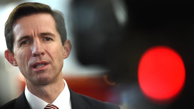 Minister for Education and Training Simon Birmingham. Picture: Jason Sammon