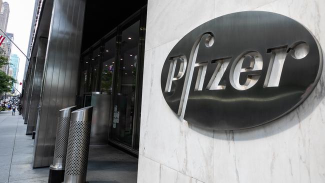 The Pfizer head office in New York City. Picture: AFP