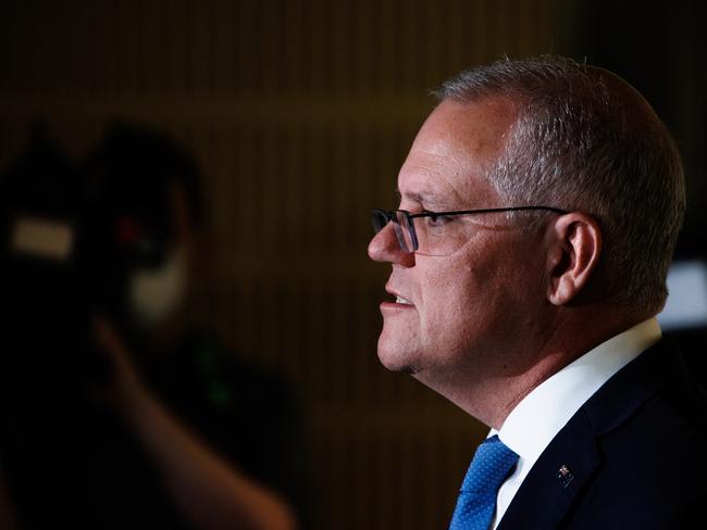 Prime Minister Scott Morrison makes a IVF announcement in Melbourne.