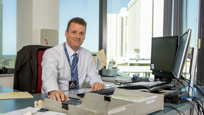 Officer in charge of Gold Coast Child Protection Unit Troy Penrose. Picture: Jerad Williams