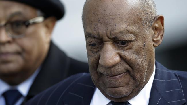 Bill Cosby departs after his sexual assault trial on Wednesday. Picture: AP/Matt Slocum