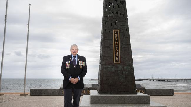 Vietnam veteran and Redcliffe RSL president Neville Cullen at Anzac Place. Photo: Dominika Lis