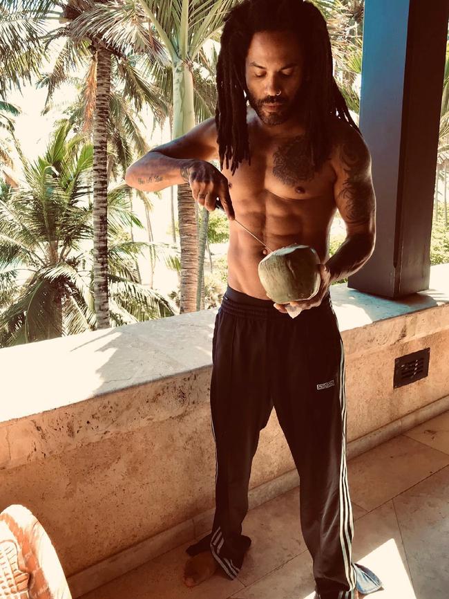 Lenny Kravitz: Abs on abs at 60. Picture: lennykravitz/Instagram