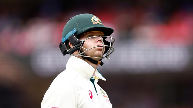 Steve Smith of Australia looks dejected after being dismissed in the third Test. Picture: Getty