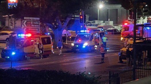 Two-vehicle crash on corner of James and Hume Streets in South Toowoomba.