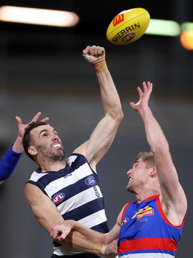 Jonathon Ceglar made his return against the Bulldogs. Picture: Mark Stewart