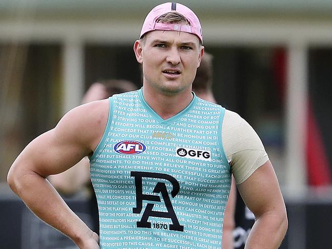 AFL - Port Adelaide Training at Alberton Oval. Ollie Wines Picture SARAH REED