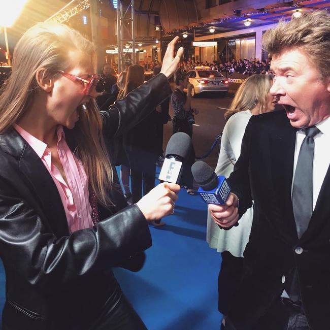 Christian and Richard Wilkins covering the opening of the Elton John biopic Rocketman. Picture: Instagram