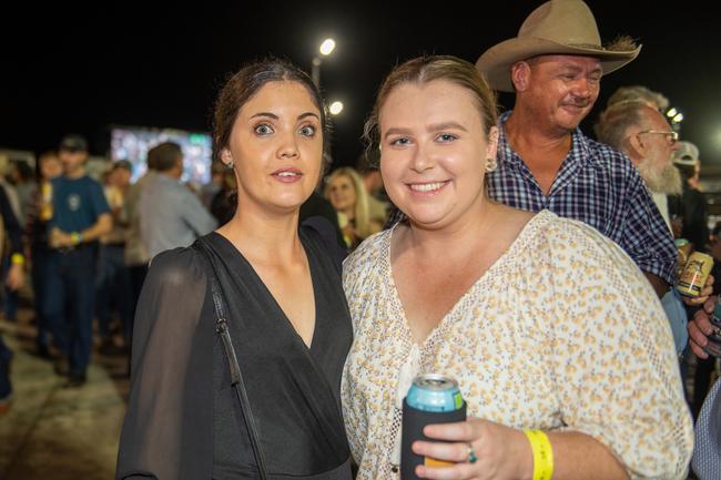 Bridget Dray from Dysart and Shania Durnsford from Yalboroo at the PBR at The Bull Pit Bull Bash Bloomsbury QLDPicture: Michaela Harlow
