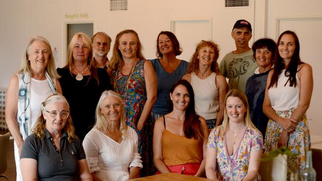 A group of volunteers gathered at Bangalow Bowling Club on Thursday, December 3 to join a video call for the announcement of the 2020 Volunteer of the Year Awards. Picture: Liana Boss