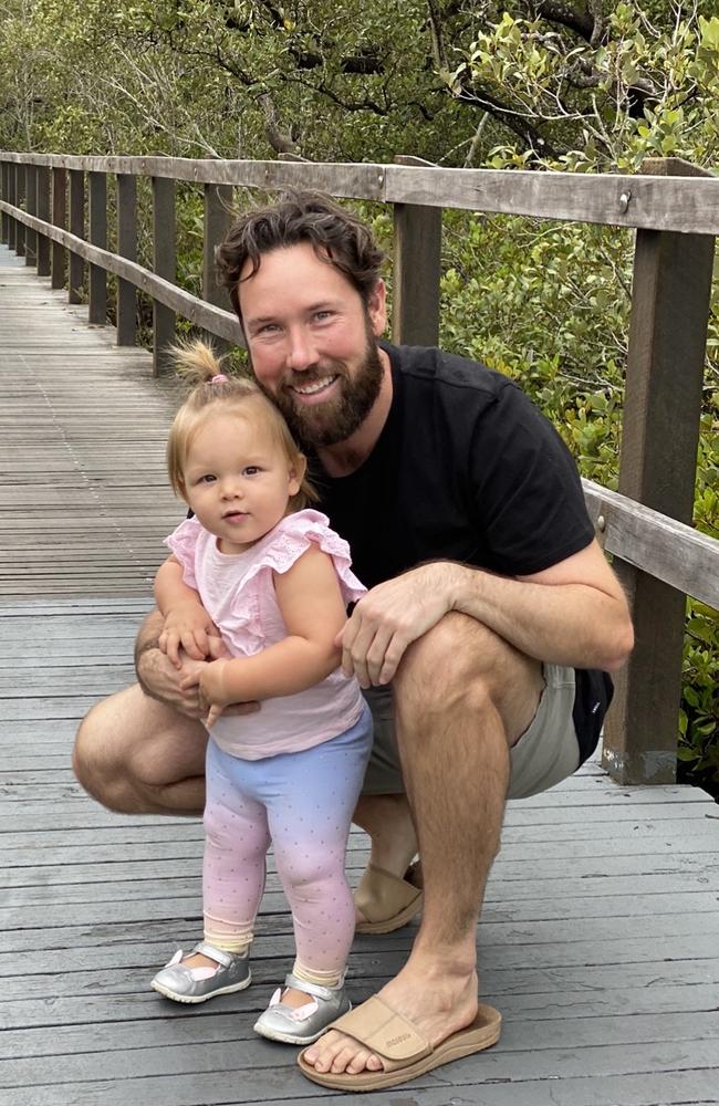 Liam Talbot with his daughter Kensington, 2. Picture: supplied