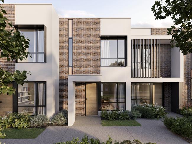 Artist impressions of the homes under construction at Oaklands Green, the new social housing community in Adelaide's south.