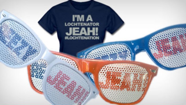 Lochte has plastered his bizarre catchphrase all over his merchandise.