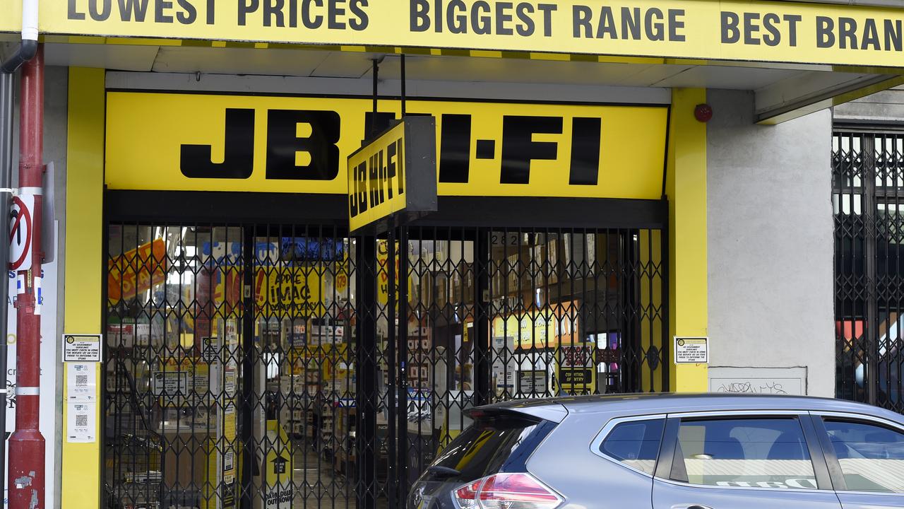 JB Hi-Fi took a hit to its share price yesterday. Picture: NCA NewsWire/Andrew Henshaw