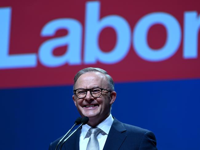 BRISBANE, AUSTRALIA - NewsWire Photos - AUGUST 17, 2023.Prime Minister Anthony Albanese at the 49th ALP National Conference 2023 in Brisbane. Picture: Dan Peled / NCA NewsWire