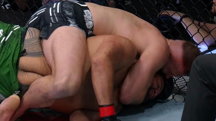 Tai Tuivasa was choked out by Marcin Tybura. Picture: Supplied