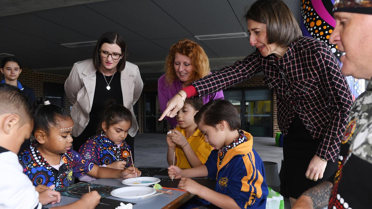 NSW Premier Gladys Berejiklian at Merrylands Public School. Picture: Dean Lewins