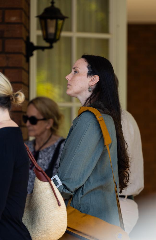 Kat McNamara as hundreds attended the funeral service for Nightcliff Friendly Grocer owner Linford Feick on Wednesday, May 7 at Resthaven Chapel. Picture: Pema Tamang Pakhrin