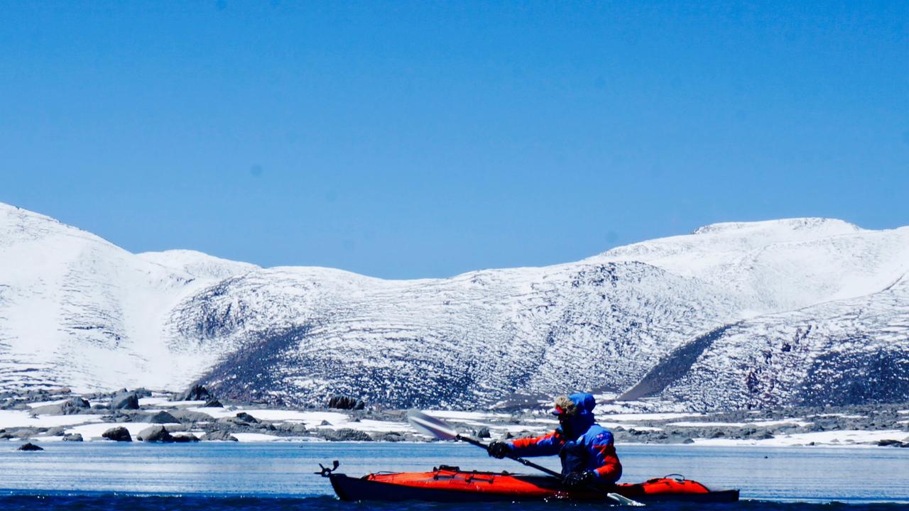 Dan Bull on his world record 2.5km kayak.