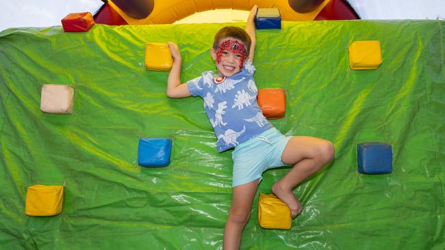 Nicolas Van Eeden at the City of Palmerston Library's event on May 21, 2025 as hundreds gathered to take part in the National Simultaneous Storytime. Picture: Pema Tamang Pakhrin