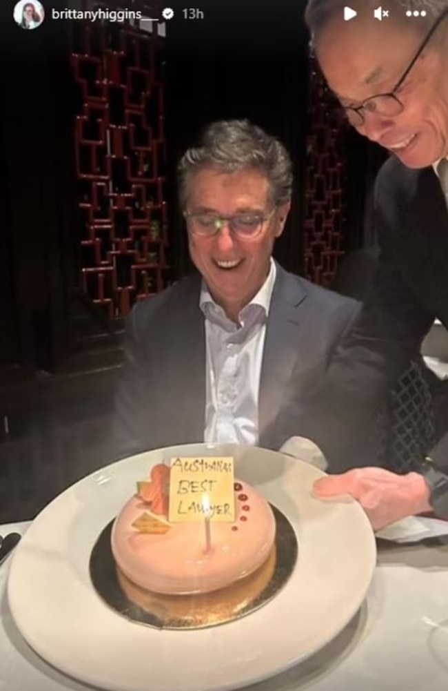 Brittany Higgins’ lawyer Leon Zwier celebrated his birthday with Ms Higgins in an old Instagram post.