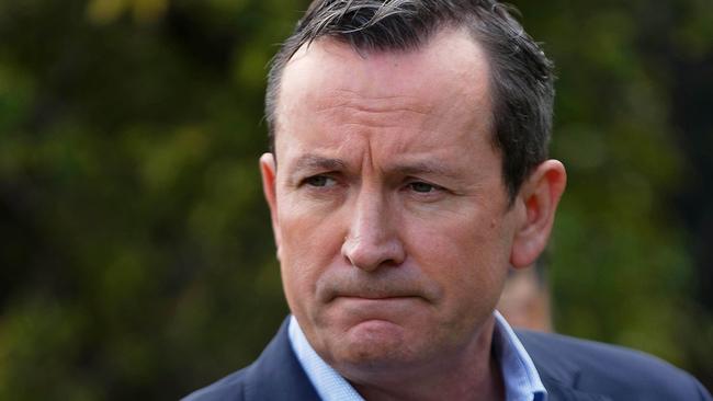 Premier Mark McGowan says WA’s hard border could return if the commonwealth makes “rash” decisions about international travel bubbles. Picture: Trevor Collens/The West Australian