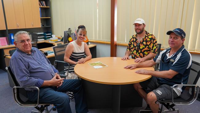 Former Barkly Regional Council interim Chief executive Russell Anderson, former chief executive Emma Bradbury, former Mayor Jeffrey McLaughlin and former Deputy Mayor Russell O’Donnell.