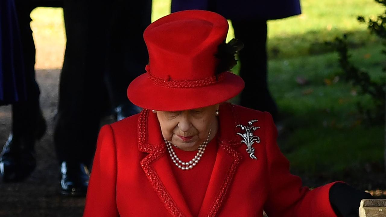 Britain's Queen Elizabeth II leaves after the Royal Family's traditional Christmas Day service at St Mary Magdalene Church in Sandringham, Norfolk. Picture: Ben Stansall / AFP