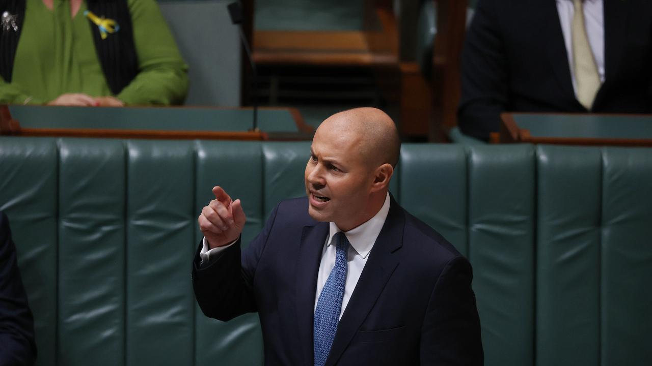 Treasurer Josh Frydenberg delivered his 2022 budget on Tuesday night, days before a federal election is due to be called. Picture: NCA NewsWire / Gary Ramage