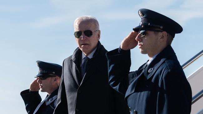 US President Joe Biden on Saturday congratulated fighter pilots for taking down a Chinese spy balloon off the east coast after it spent several days flying over the US.