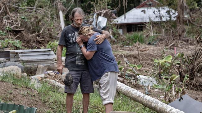 Bill and Michelle Dunn lost there entire house during massive flooding in the aftermath of Cyclone Jasper. Photo by Brian Cassey