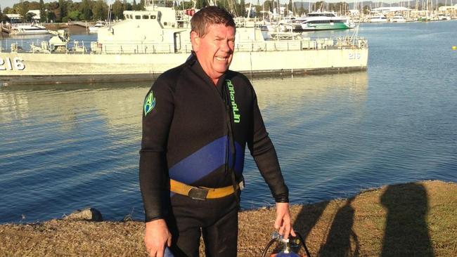 Ron Harding after a day diving.